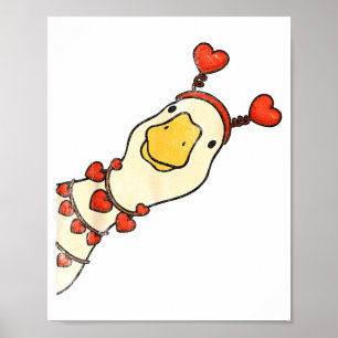 Grappige Valentijn Dwaze Ganzen Eend Hart Liefde M Poster