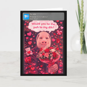 Grappige Valentijn Gen Z Humor Varkens Koppel Meme Kaart