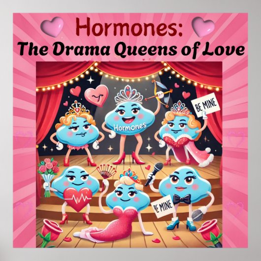 Grappige Valentijn kunst Poster (Voorkant)