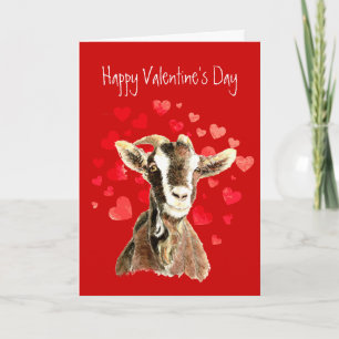 Grappige Valentijn van Oude Geit houdt van jou Feestdagen Kaart