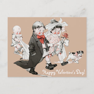Grappige Valentijn Vintage bruiloft Briefkaart