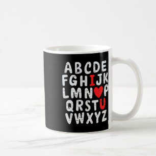 Grappige Valentijnsdag Alfabet Abc Leraren Jongens Koffiemok