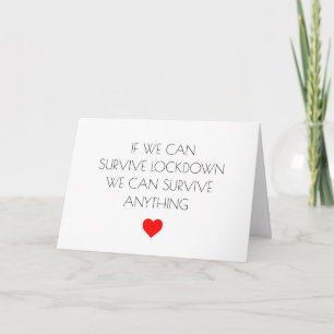Grappige Valentijnsdag Covid Lockdown Overleefkaar Kaart