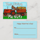 Grappige Valentijnsdag Eekhoorn Noten Pun Kinder K Notitiekaartje (Voorkant / Achterkant)