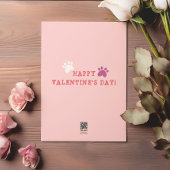 Grappige Valentijnsdag Grumpy White Cat Flat Kaart