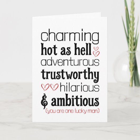 Grappige Valentijnsdag liefde Kaart voor hem (Voorkant)