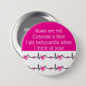 Grappige Valentijnsdag Nurse Doctor Button (Voorkant /achterkant)