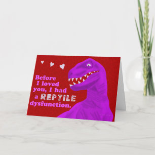 Grappige Valentijnsdag Raptor Dinosaur Reptile Pun Feestdagen Kaart