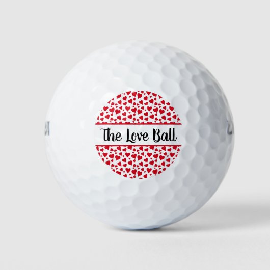 Grappige Valentijnsdag Red Hearts Love Golfballen (Voorkant)