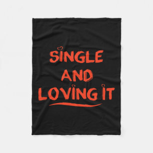 Grappige Valentijnsdag single en hou van het Valen Fleece Deken