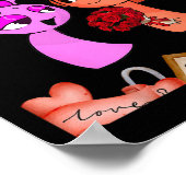 Grappige Valentijnsdag Sprunki hart voor kinderen  Poster (Hoek)