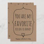 Grappige Valentijnsdag van het Hart van het Feestdagenkaart (Voorkant / Achterkant)