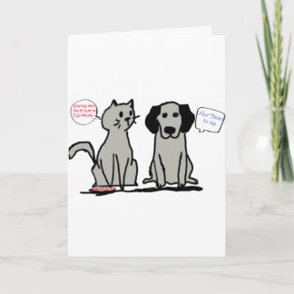 Grappige Valentijnse Kaart Hond en Kat