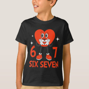 Grappige Valentines Zes Zeven Harten 6 7 Meme Jong T-shirt