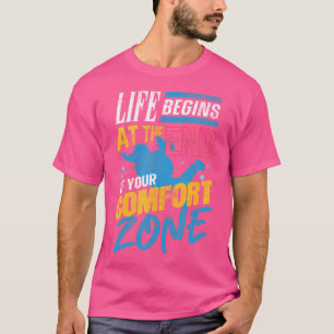 Grappige valschermspringer voor vrouwen en mannen t-shirt