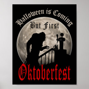 Grappige vampier bierliefhebbers graaf Dracula Man Poster