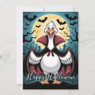 Grappige Vampiergans Halloween Feestdagenkaart