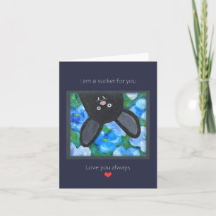 Grappige Vampiervleermuis Schattige Whimsical Goth Kaart