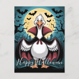 Grappige Vampire Goose Halloween Feestdagenkaart