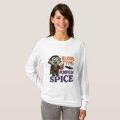 Grappige Vampire Pumpkin Spice - Halloween T-shirt (Voorkant volledig)