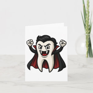 Grappige Vampire Tand Spooky Halloween Dental Kaart