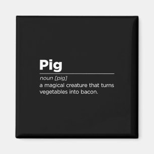Grappige Varken Bacon Art Voor Mannen Vrouwen BBQ Magneet