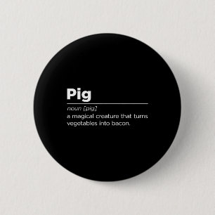 Grappige Varken Bacon Art Voor Mannen Vrouwen BBQ Ronde Button 5,7 Cm