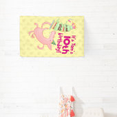 Grappige Varken Naam & Leeftijd Verjaardag Party C Spandoek (Insitu)