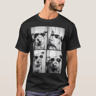Grappige varkens met zonnebril Cool boerderijdiere T-shirt