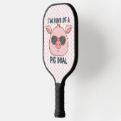 Grappige Varkensgrap Pickleball Paddle (Links)