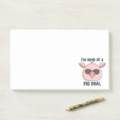 Grappige varkensgrap Post-it-notities Post-it® Notes (Op bureau)