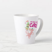 Grappige varkenskoffie dagelijks excuus voor taart latte mok (Rechterhoek)