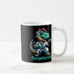 Grappige Vechtkunst Karate Taekwondo Dino Dier Cu Koffiemok