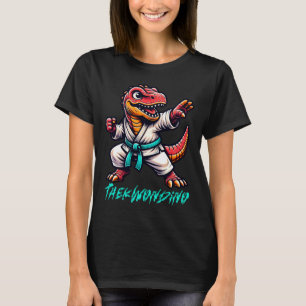 Grappige Vechtkunst Karate Taekwondo Dino Dier Cu T-shirt