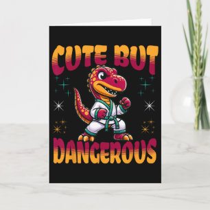 Grappige Vechtkunst Karate Taekwondo Dinosaur Anim Kaart