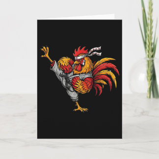 Grappige vechtsporten Haan Mma Kick vechter Karate Kaart