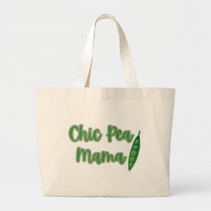 Grappige Vegan Chic Pea Mama Dames Grote Tote Bag