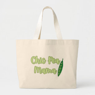 Grappige Vegan Chic Pea Mama Dames Grote Tote Bag