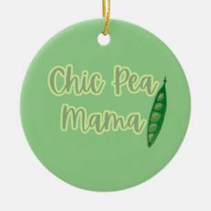 Grappige Vegan Chic Pea Mama Dames Keramisch Ornament