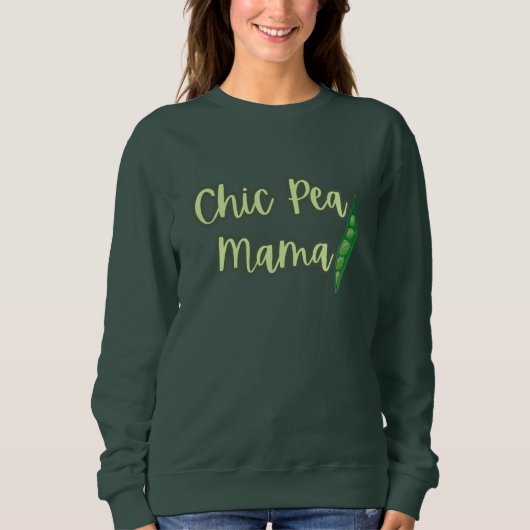 Grappige Vegan Chic Pea Mama Sweatshirt voor dames (Voorkant)