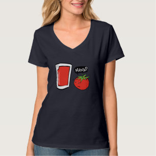 Grappige vegan tomatensap en salade t-shirt