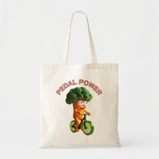 Grappige Veggie Rider Design Canvas tas (Voorkant)