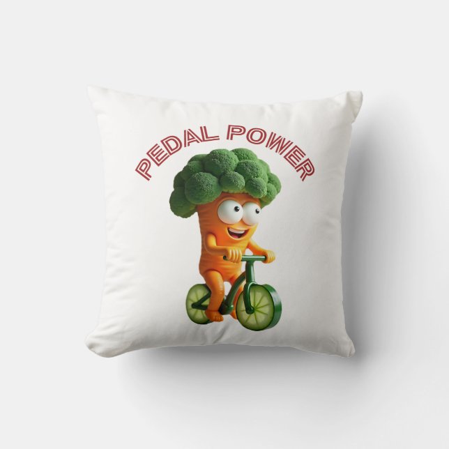 Grappige Veggie Rider Kussen (Voorkant)