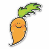 Grappige veggie wortel cartoon sticker (Voorkant)