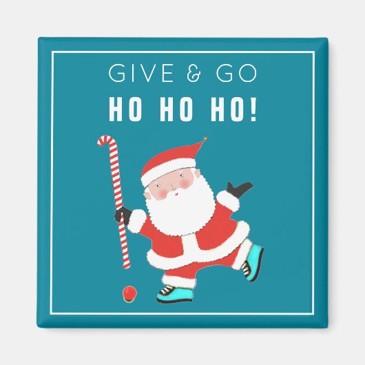 Grappige veld hockey kous Stuffers Magneet (Voorkant)