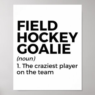 Grappige veldhockey keeper definitie mannen vrouwe poster