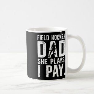 Grappige veldhockey vader van een veldhockeyspeler koffiemok