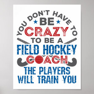 Grappige veldhockeycoach (1) poster