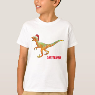 Grappige Velociraptor Kerstman Dinosaurus Raptor K T-shirt