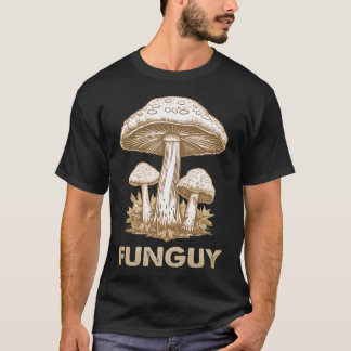 Grappige vent Funguy Grappige schimmel Paddenstoel T-shirt